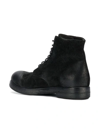 Shop Marsèll Distressed Combat Boots In Black