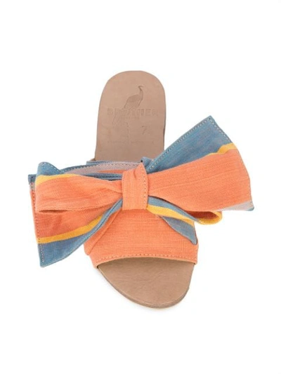 Shop Brother Vellies Bow Open-toe Slides In Yellow