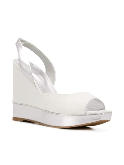 Shop Versus Wedge Sandals - White