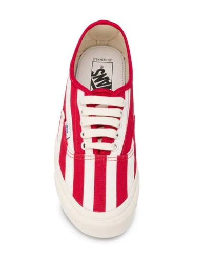 VANS STRIPED SNEAKERS - 红色