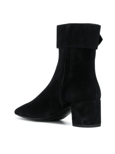 Saint Laurent Charlie Buckled Suede Ankle Boots In Black