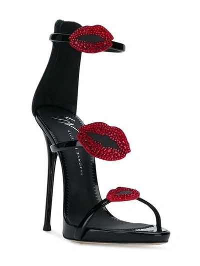 Shop Giuseppe Zanotti Harmony Bouche Sandals In Black