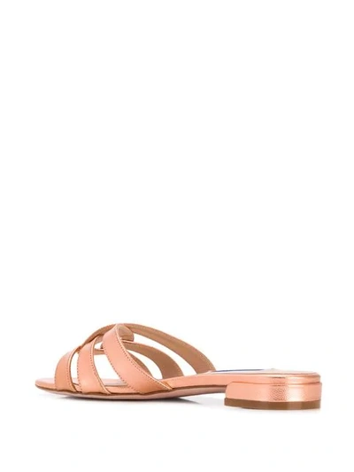 Shop Stuart Weitzman Cami Round Toe Slides In Pink