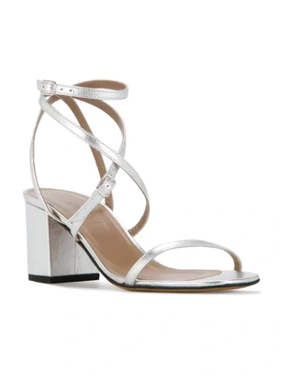 Shop Alumnae Ankle Straps Sandals In Metallic