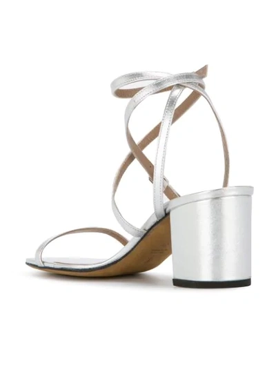 Shop Alumnae Ankle Straps Sandals In Metallic