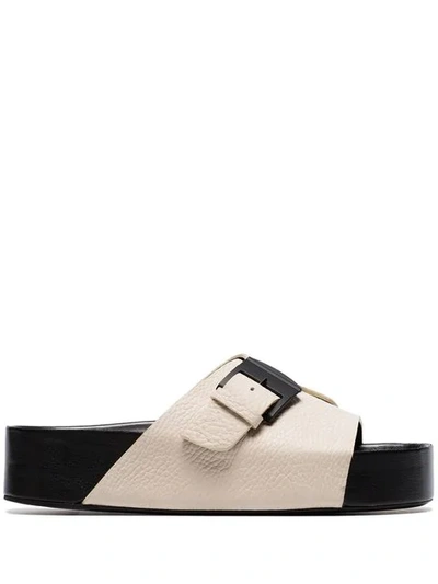 Shop Simon Miller White Chunk Slides