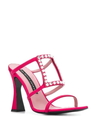 Shop Les Petits Joueurs Hoya Embellished Heeled Sandals In Pink