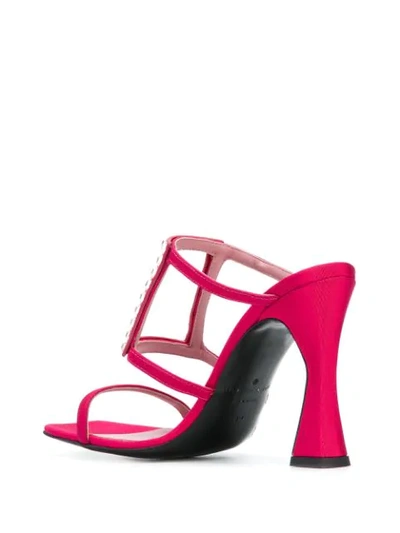 Shop Les Petits Joueurs Hoya Embellished Heeled Sandals In Pink