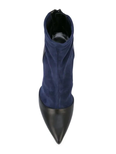 Shop Pierre Hardy Panelled Sock Boots - Blue