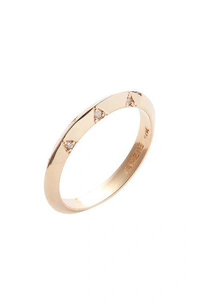 Shop Anzie Cleo Diamond Stacking Ring In Gold/ Diamond