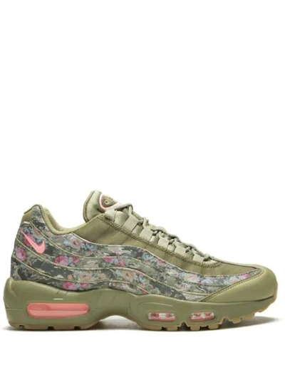 Shop Nike Air Max 95 Sneakers In Neutral Olive/arctic Punch