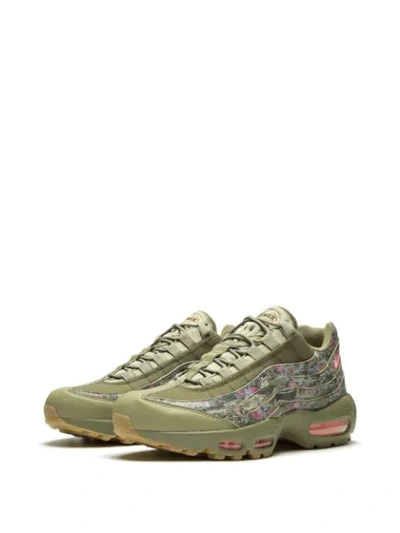Shop Nike Air Max 95 Sneakers In Neutral Olive/arctic Punch