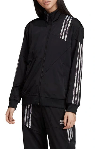 Shop Adidas Originals Danielle Cathari Firebird Recycled Tricot Track Jacket In Black/ Cloud White