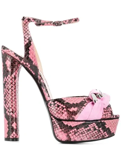 Shop Casadei Flora Hydra Sandals In Pink