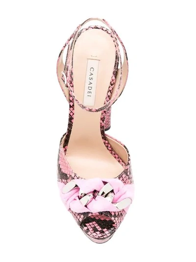 Shop Casadei Flora Hydra Sandals In Pink