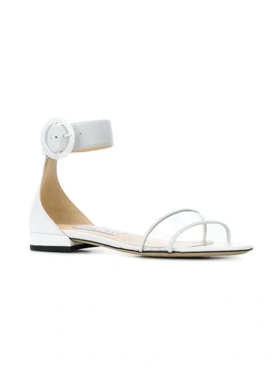 Shop Jimmy Choo Jaimie Flat Sandals In White