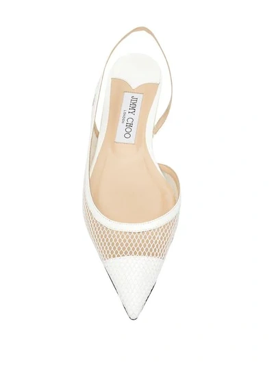 Shop Jimmy Choo Fetto Ballerinas In White