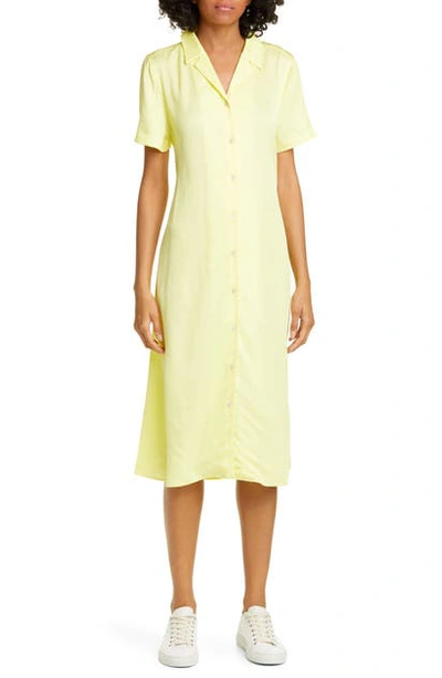 Shop Opening Ceremony Lace-up Back Shirtdress In Daffodil