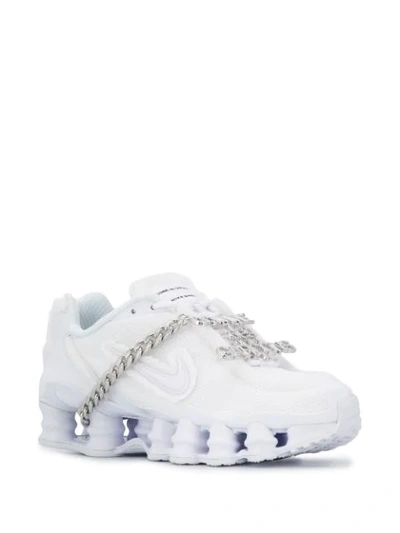 Shop Comme Des Garçons X Nike Shox Tl Sneakers In White