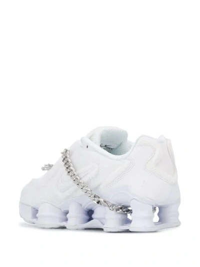 Shop Comme Des Garçons X Nike Shox Tl Sneakers In White