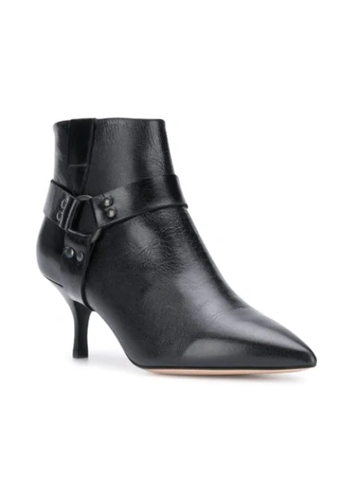 Shop Morobē Strap Detail Ankle Boots In Black