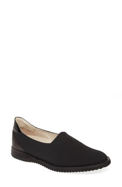 Shop Amalfi By Rangoni Eufemio Flat In Black Fabric