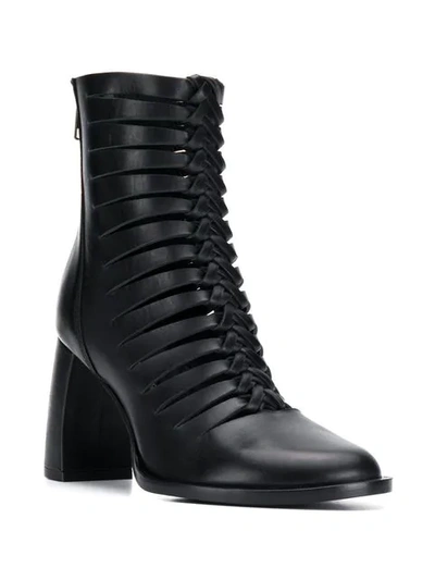 Shop Ann Demeulemeester Stiefeletten Mit Cut-outs In Black