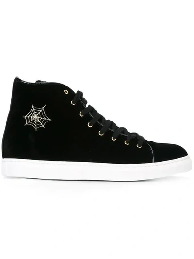 Shop Charlotte Olympia 'purrfect' Hi-top Sneakers In Black