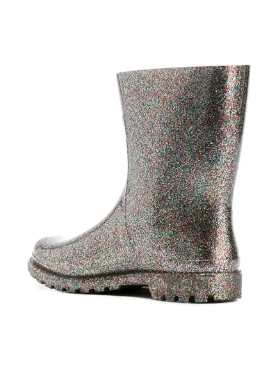 Shop Chiara Ferragni Glitter Rain Boots In Metallic