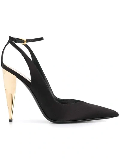 Shop Tom Ford Hill Satin Pumps In Black