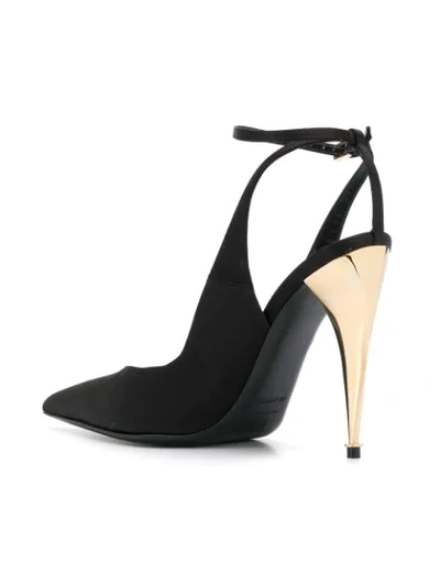 Shop Tom Ford Hill Satin Pumps In Black