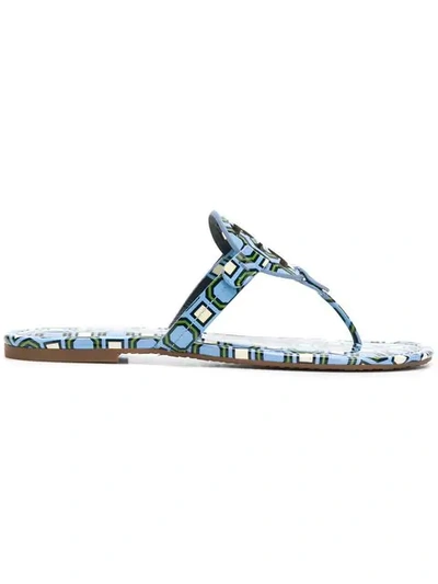 Tory Burch Miller Printed Sandals In Blue | ModeSens