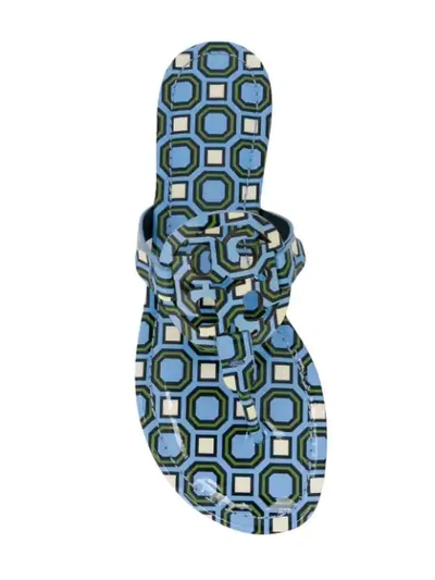 Shop Tory Burch Miller Printed Sandals In Blue