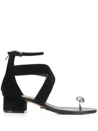 Shop Balmain Juliet Sandals In 0pa  Noir