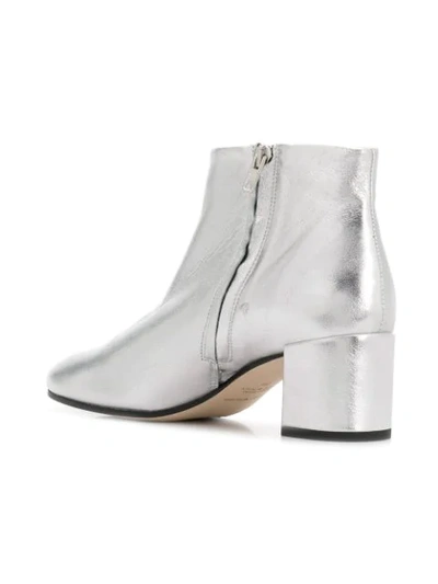 Shop Fabio Rusconi Metallic Ankle Boots - Silver