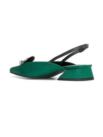 Shop Yuul Yie Slingback Sandals In Green