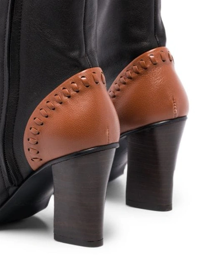 Shop Reike Nen Woven Detail Ankle Boots In Brown