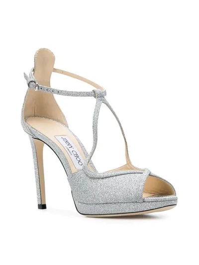 Shop Jimmy Choo Fawne Criss Cross Pumps In Metallic