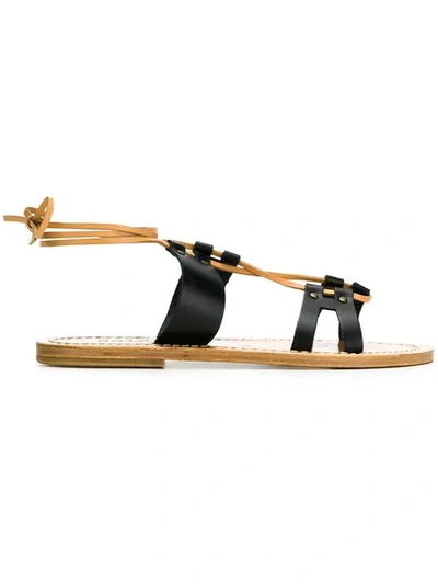 multi-strap ankle tie sandals