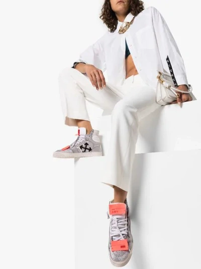 Shop Off-white Off Court Glitter Sneakers In Silver