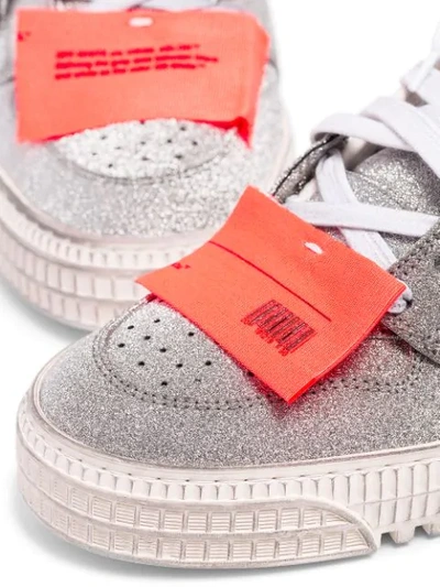 Shop Off-white Off Court Glitter Sneakers In Silver