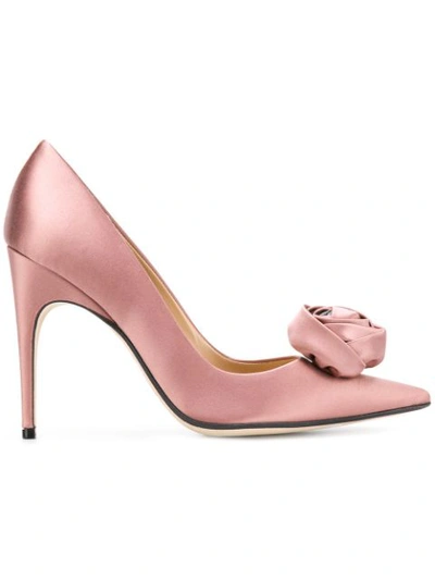 SERGIO ROSSI ROSE POINTED PUMPS - 粉色