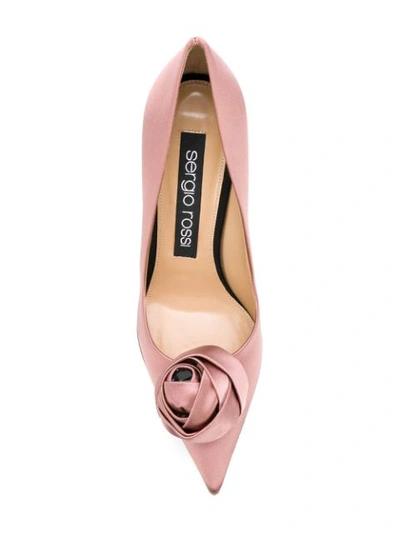 SERGIO ROSSI ROSE POINTED PUMPS - 粉色