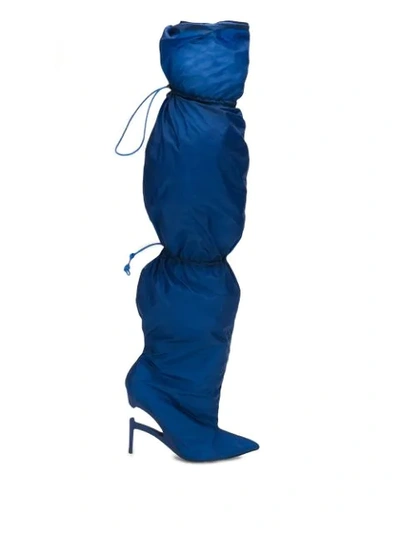 Shop Ben Taverniti Unravel Project Over The Knee Boots In 3000 Blue