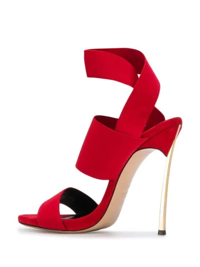 Shop Casadei High Heeled Sandals In 3606 Traffic Red