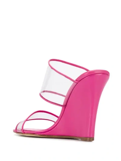 Shop Paris Texas Wedge Heel Sandals In Pink