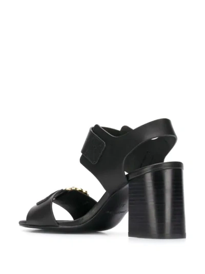 Shop See By Chloé Embellished Buckle Sandals In Black