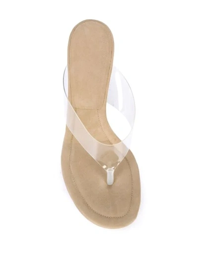 Shop Yeezy Perspex Thong Sandals In Brown