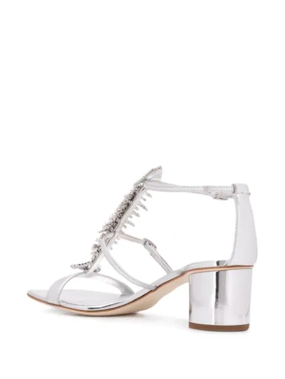 Shop Giuseppe Zanotti Slim 50 Sandals - Silver
