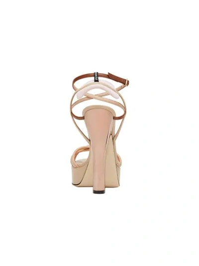 Shop Fendi Strappy Platform Sandals - F15fd-sand+cort+nude